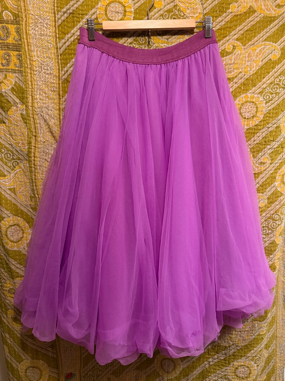Women’s Purple Tulle Midi Skirt